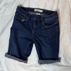 H&M Dark Indigo Boyfriend Jeans with Roll Cuff